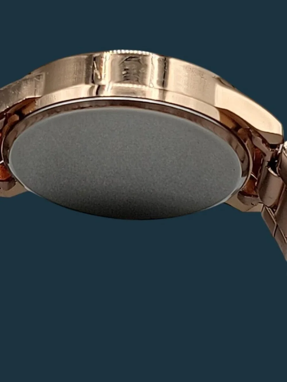 Geneva Ladies Boyfriend Watch Chic Rose Gold Tone 7.5